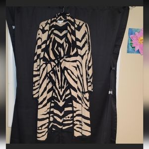 New York and Company Zebra print cardigan